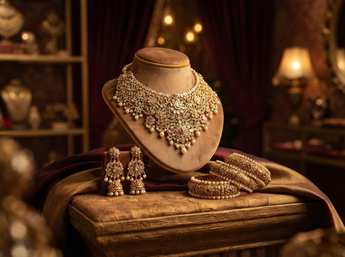Kerala Traditional Malabar Gold Ornaments and Choker